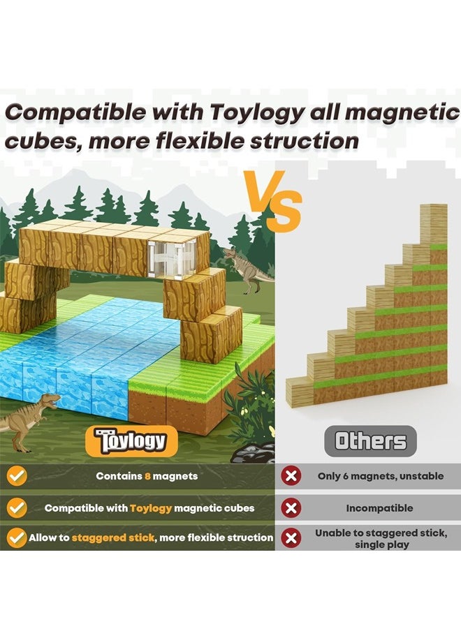 100PCS Magnetic Blocks for Boys & Girls Age 3-8, STEM Montessori Sensory Toys for Toddlers, Gifts for 3+ Years Old Kids, 2CM Magnet Cubes Classroom Must Haves Construction Toys