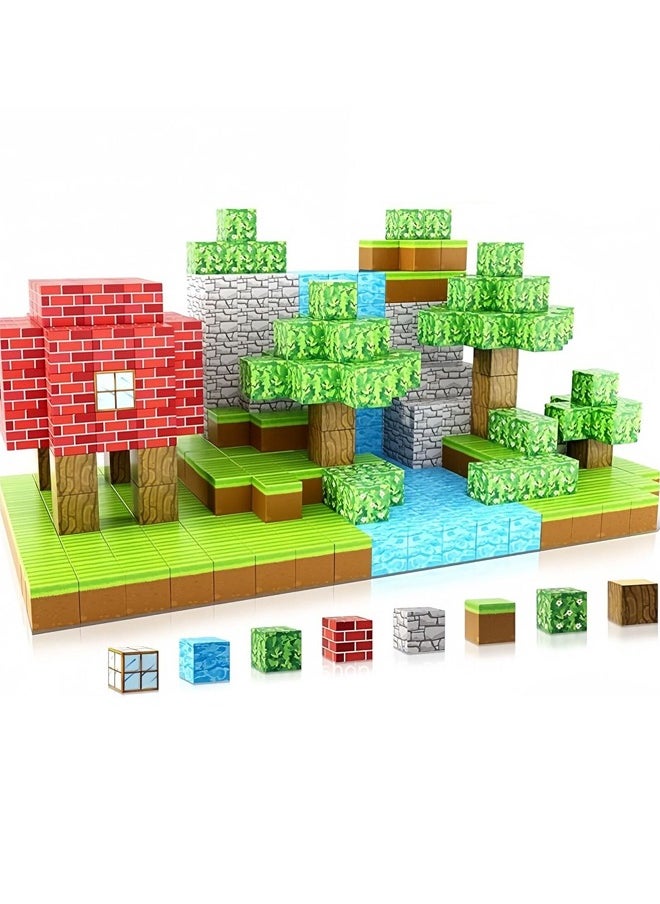 100PCS Magnetic Blocks for Boys & Girls Age 3-8, STEM Montessori Sensory Toys for Toddlers, Gifts for 3+ Years Old Kids, 2CM Magnet Cubes Classroom Must Haves Construction Toys