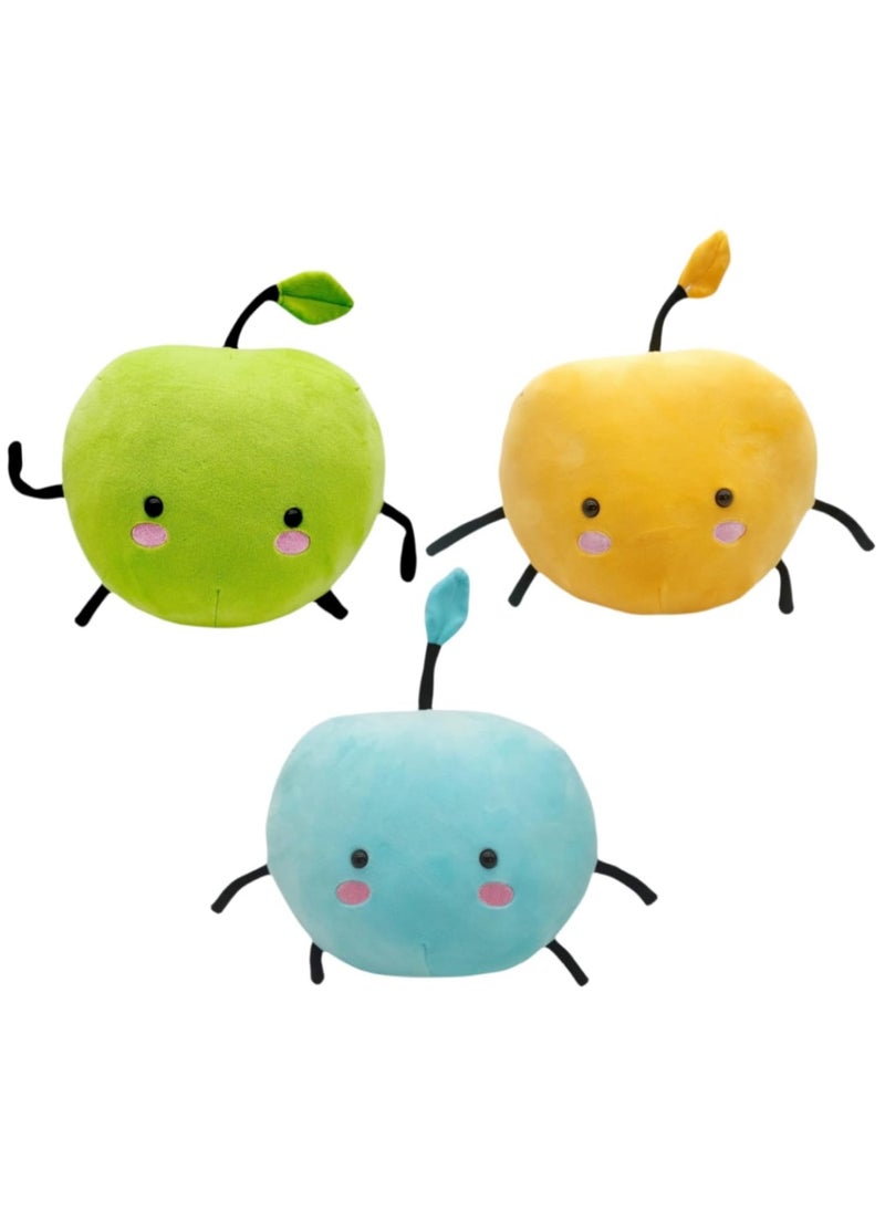 Stardew Valley Junimo Plush Toy, Fruit Design Soft Doll, Suitable for Home, Office and Car Decor (3PCS)