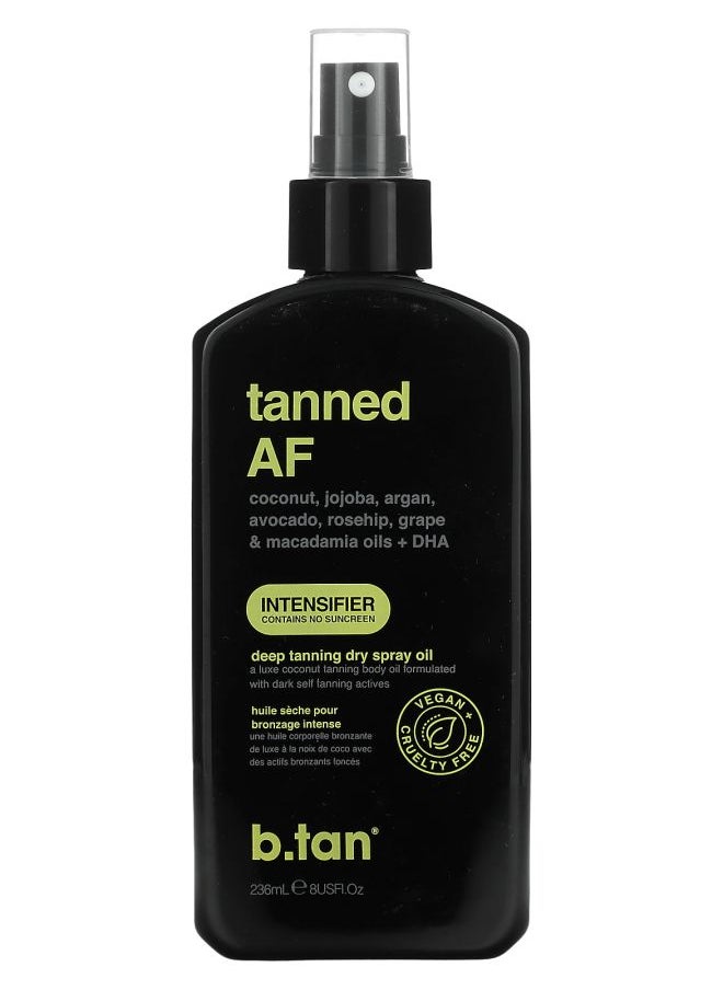 Tanned AF Deep Tanning Dry Spray Oil 8 fl oz 236 Ml