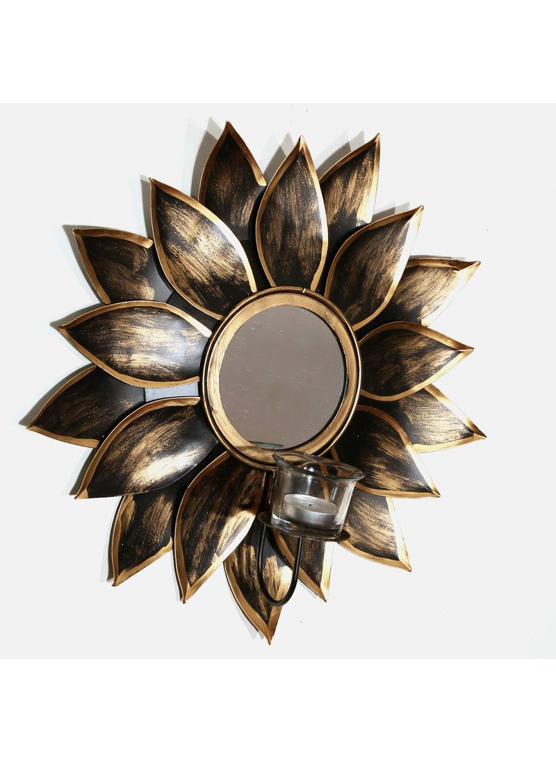 Webelkart Iron Mirror Wall Sconce Tealight Candle Holder for Home and Wall Decorations