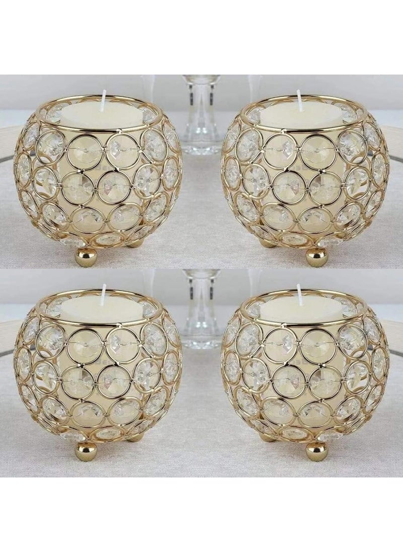 WebelKart Designer Set of 6 Votives Bowl Crystal Tea Light Candle Holder for Diwali Decor |TeaLight Candle Holders for Home Decor |Table Decor Item Diwali Gift Item (3