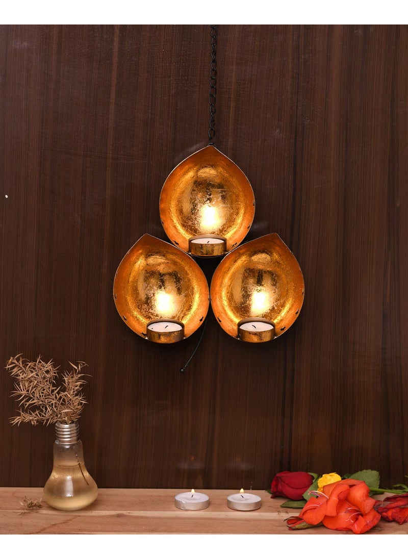 Collectible India Candle Wall Sconce Votive tealight Holder Hanging Iron Home Office Decoration