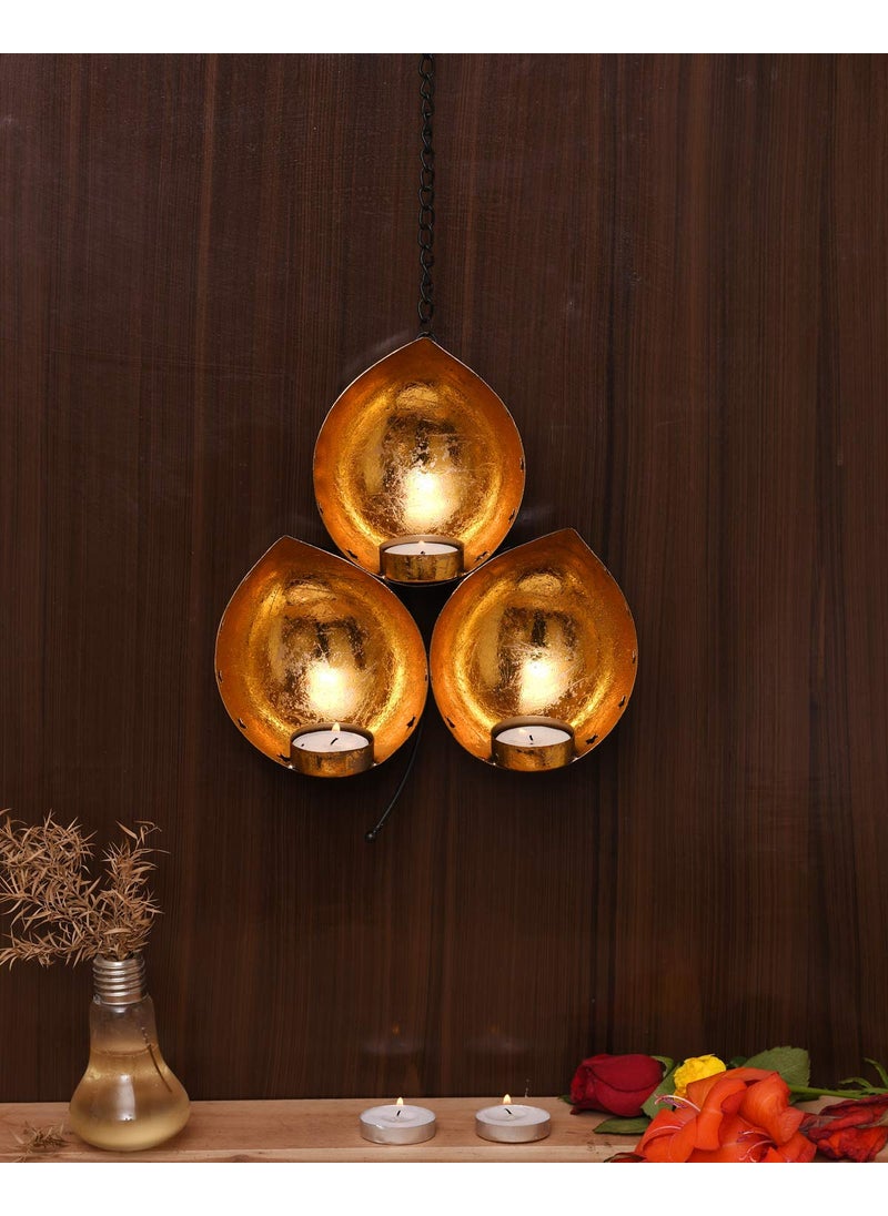 Collectible India Candle Wall Sconce Votive tealight Holder Hanging Iron Home Office Decoration