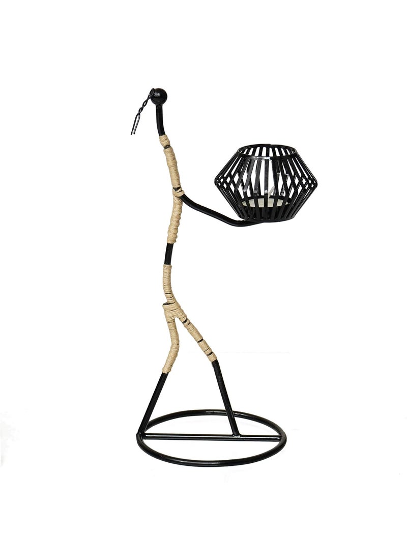 Webelkart Premium Trible Lady Tealight Candle Holder for Home Decor| Candle Holder for Diwali Decoration (11.00 Inches)