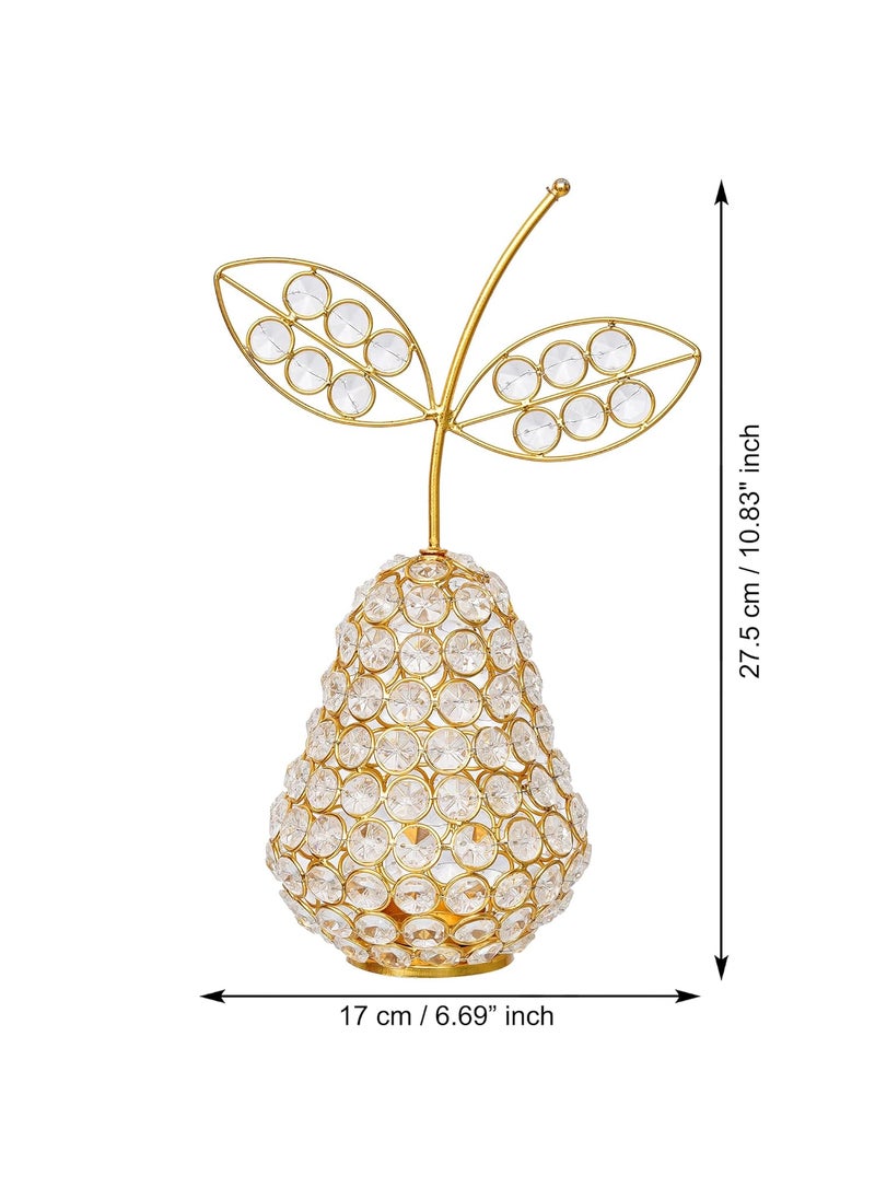 WebelKart Designer Crystal Brass Candle Holder for Home Decor| Tealight Candle Holder for Diwali Decor | Dinner Tealight Candle Holder (11