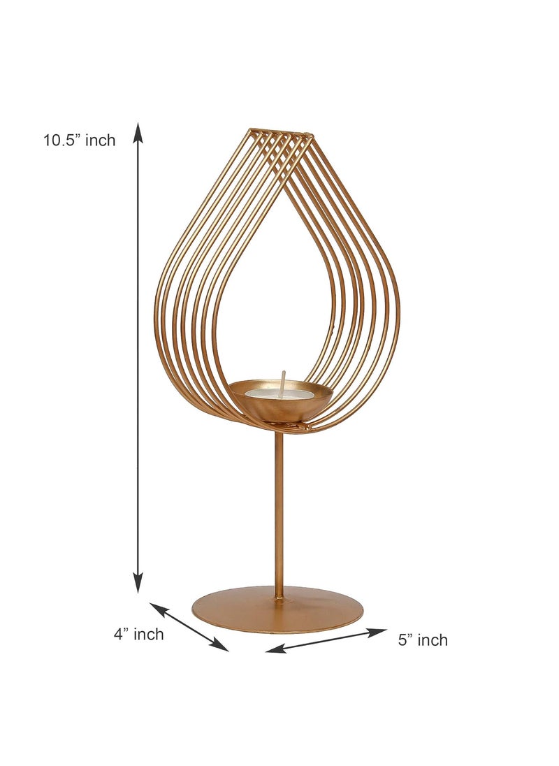 Webelkart Decorative Golden Eye Wall Sconce Candle Holder with Beautiful Glass for Home Decoration, for Home Room Bedroom Lights Decoration | Made in India Products - Free Tea Light Candles