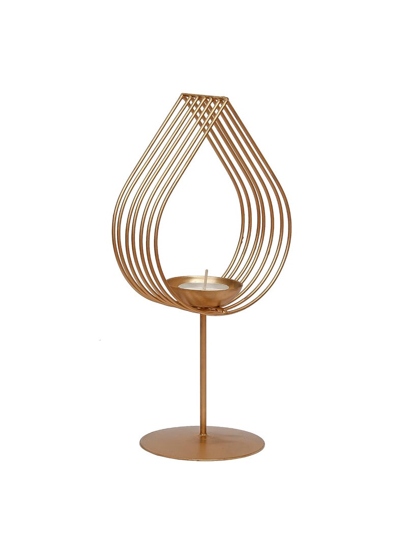 Webelkart Decorative Golden Eye Wall Sconce Candle Holder with Beautiful Glass for Home Decoration, for Home Room Bedroom Lights Decoration | Made in India Products - Free Tea Light Candles