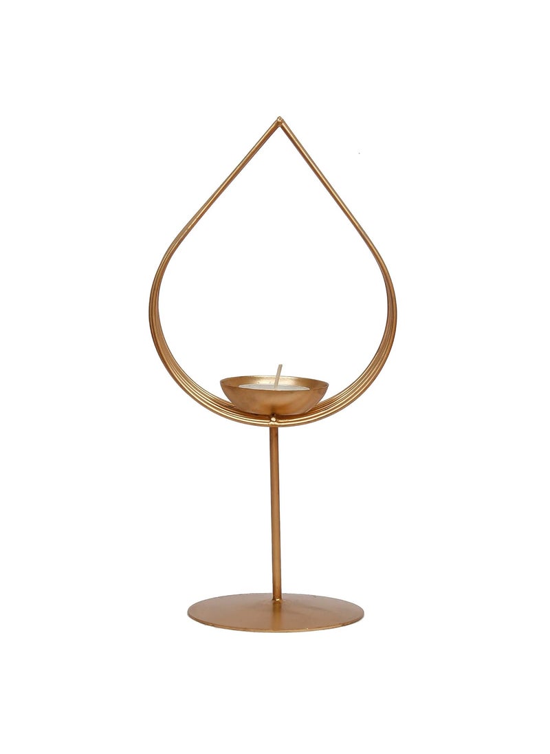 Webelkart Decorative Golden Eye Wall Sconce Candle Holder with Beautiful Glass for Home Decoration, for Home Room Bedroom Lights Decoration | Made in India Products - Free Tea Light Candles