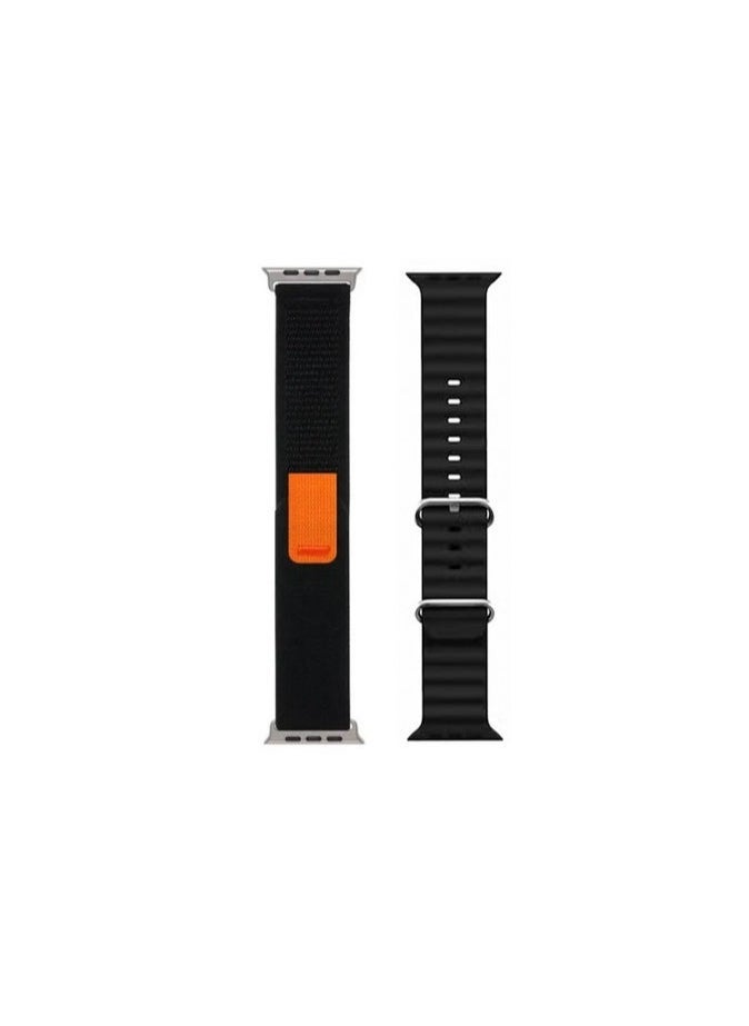 TU94 Pro Smartwatch | 2.02-Inch Display | Unique Pop-Up Camera | SIM Card Slot | 2 Pairs of Straps | Black