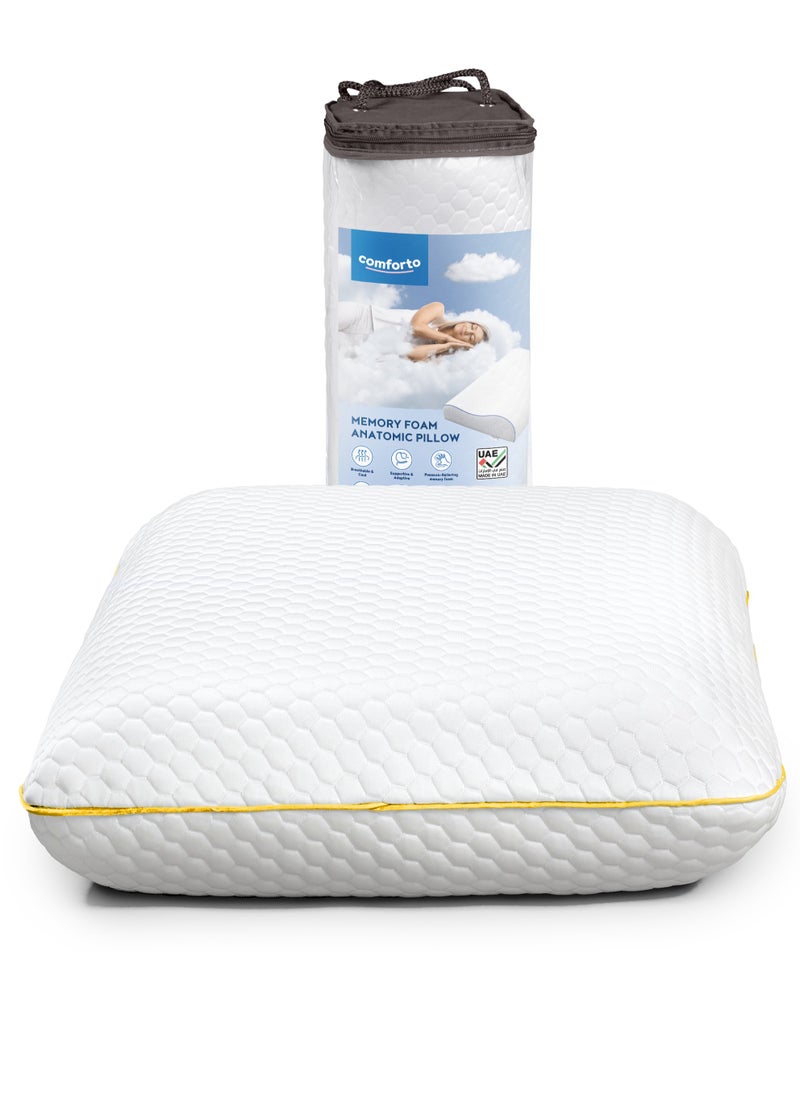 Comforto Royal King Size Memory Foam Pillow 70x45x14 cm