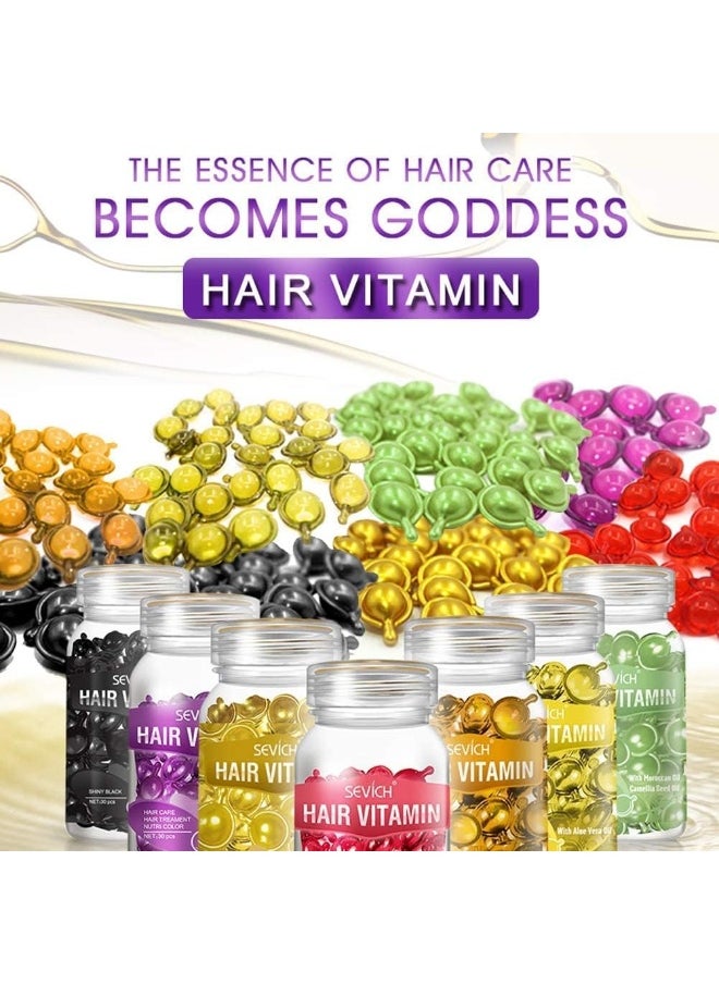 Hair Vitamin Serum Capsule - Hair Moisturizing Essence Formula, With Vitamins A C E Vitamin B5, Argan Macadamia Avocado Oils, Repair Damaged Hair