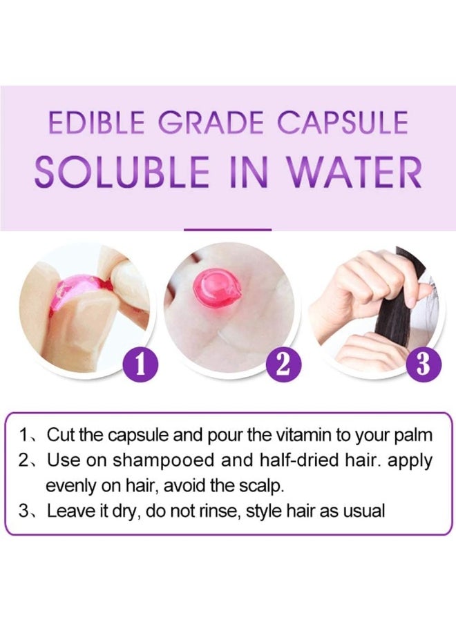 Hair Vitamin Serum Capsule - Hair Moisturizing Essence Formula, With Vitamins A C E Vitamin B5, Argan Macadamia Avocado Oils, Repair Damaged Hair