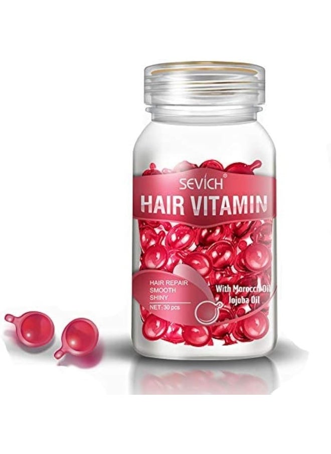 Hair Vitamin Serum Capsule - Hair Moisturizing Essence Formula, With Vitamins A C E Vitamin B5, Argan Macadamia Avocado Oils, Repair Damaged Hair
