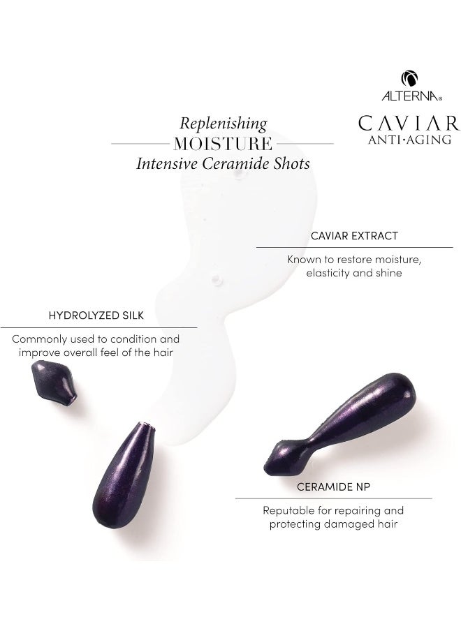 Caviar Anti-Aging Replenishing Moisture Hair Treatment Serum Capsules | Leave-In Hair Treatment | Boost Strength, Restore & Hydrate Hair | 0.68 Fl. Oz.