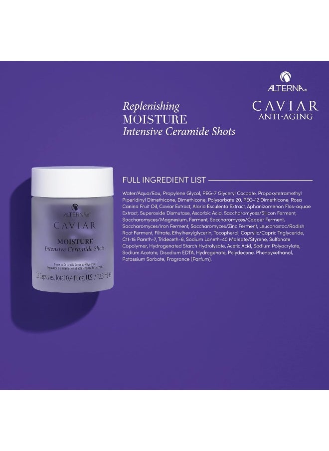 Caviar Anti-Aging Replenishing Moisture Hair Treatment Serum Capsules | Leave-In Hair Treatment | Boost Strength, Restore & Hydrate Hair | 0.68 Fl. Oz.