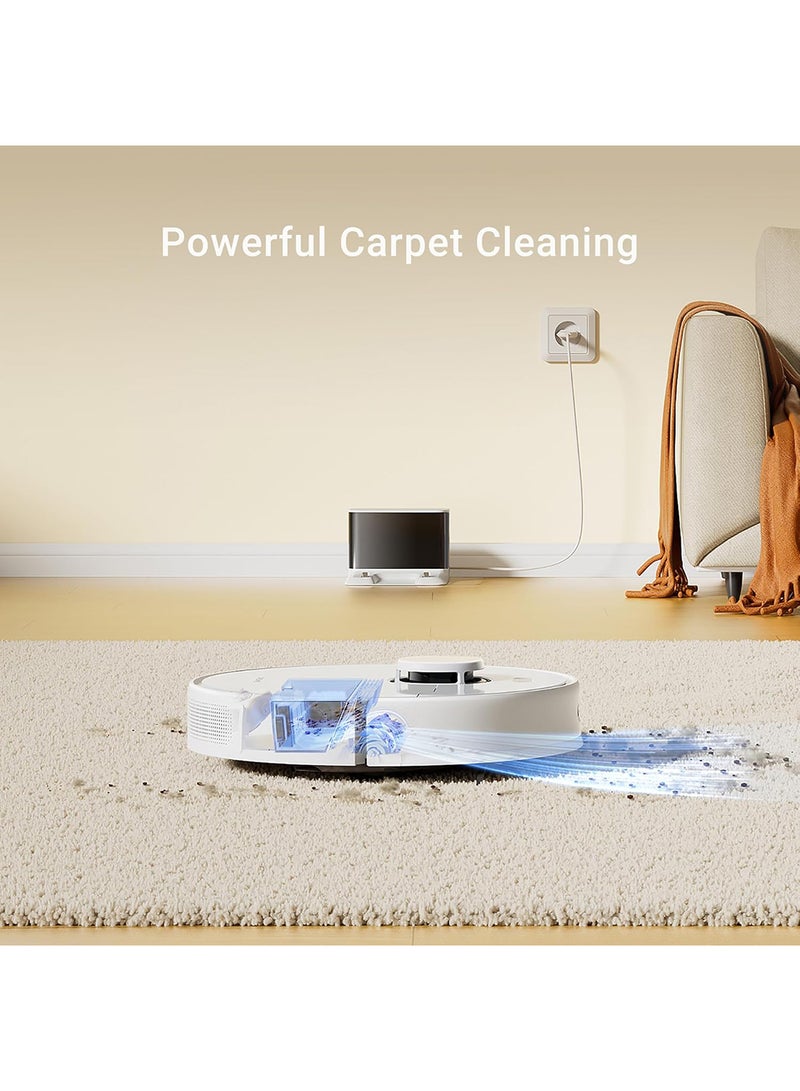 D9 Max Gen 2 Robot Vacuum Cleaner with Mop, 6000Pa Robot Vacuum Cleaner, LDS Navigation, Multiple Maps, Suitable for Floors/Carpets/Pet Hair, WiFi/Alexa/APP Control, 2 Years Warranty 0.01 W D9 MAX Gen2 White