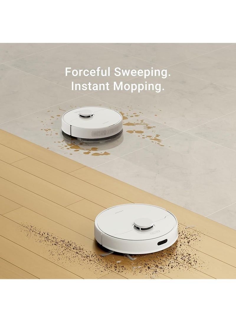 D9 Max Gen 2 Robot Vacuum Cleaner with Mop, 6000Pa Robot Vacuum Cleaner, LDS Navigation, Multiple Maps, Suitable for Floors/Carpets/Pet Hair, WiFi/Alexa/APP Control, 2 Years Warranty 0.01 W D9 MAX Gen2 White