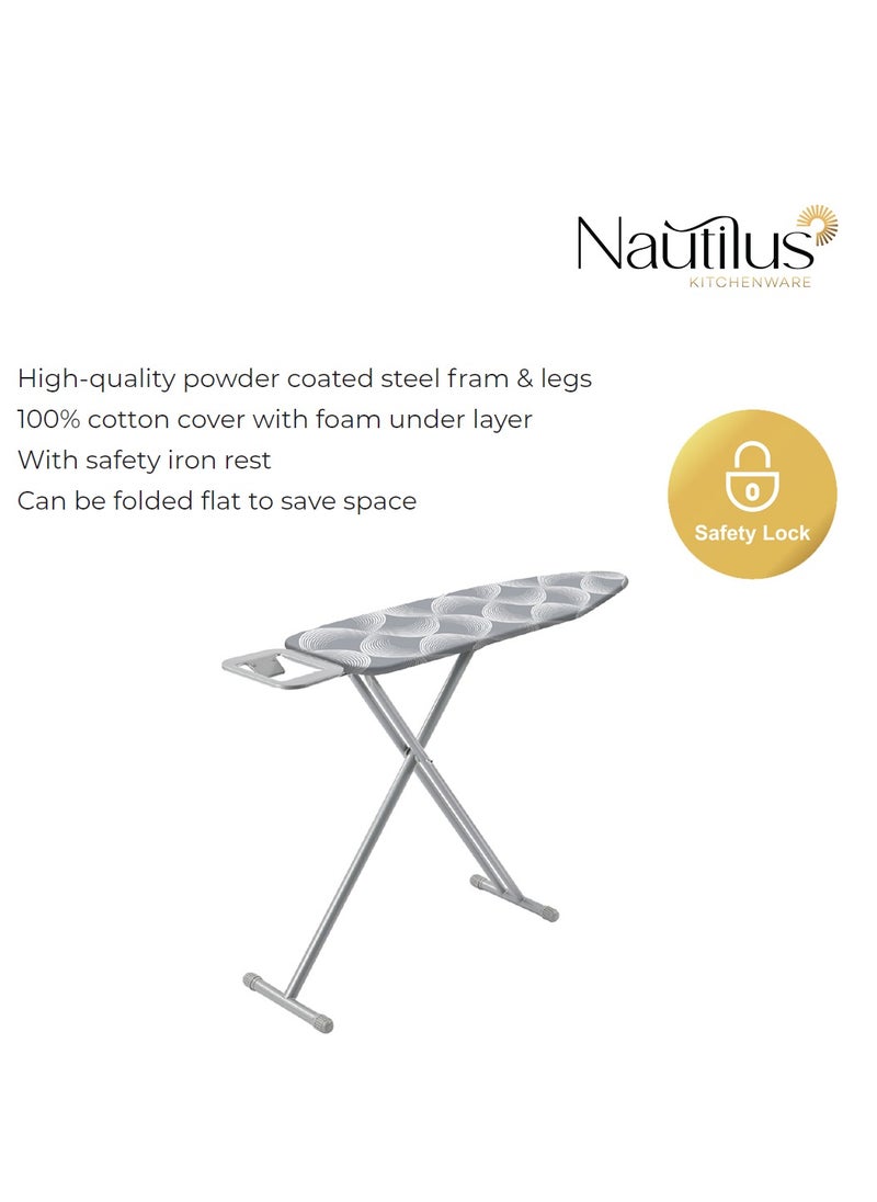 Nautilus Monoblock Ironing Board 109Cm X 33Cm - Steel