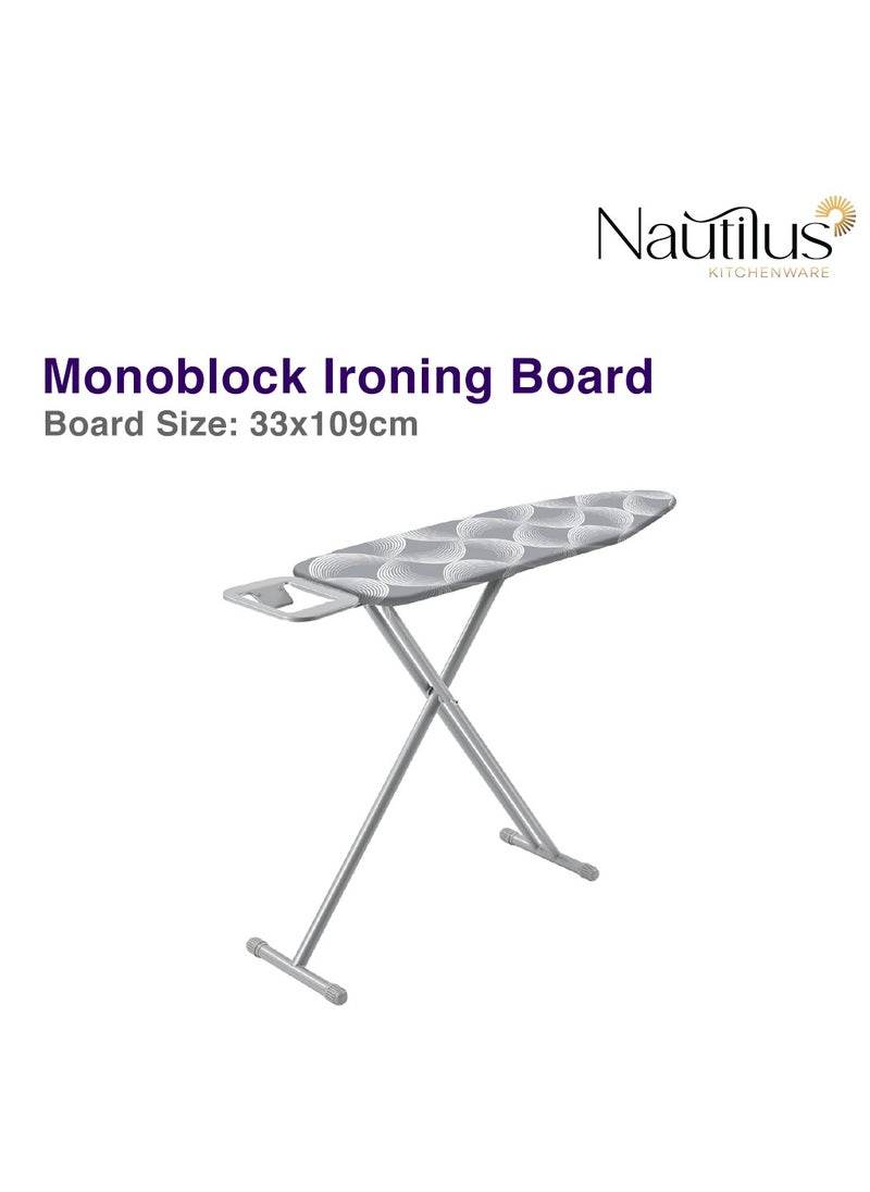 Nautilus Monoblock Ironing Board 109Cm X 33Cm - Steel