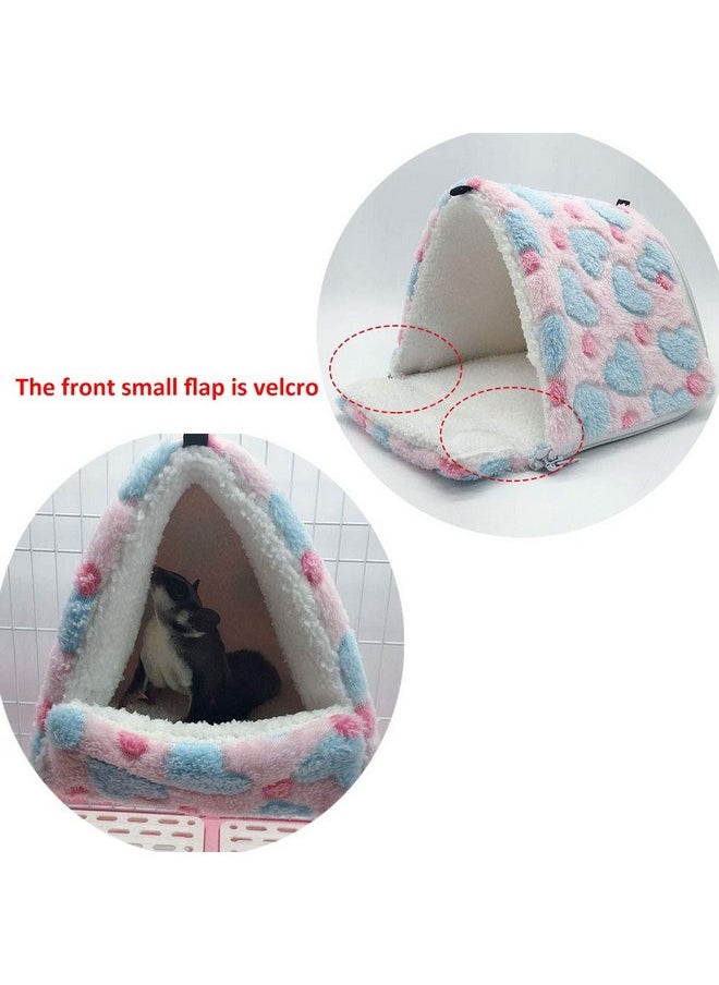 Oncpcare Detachable Winter Warm Guinea Pig Bed, Plush Sugar Glider Hammock Nest Home, Small Animal Cage Accessories Bedding for Hamster Chinchilla Ferret Squirrel Degu