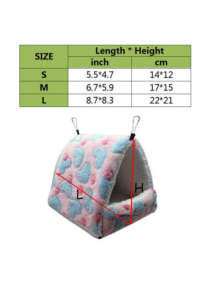 Oncpcare Detachable Winter Warm Guinea Pig Bed, Plush Sugar Glider Hammock Nest Home, Small Animal Cage Accessories Bedding for Hamster Chinchilla Ferret Squirrel Degu