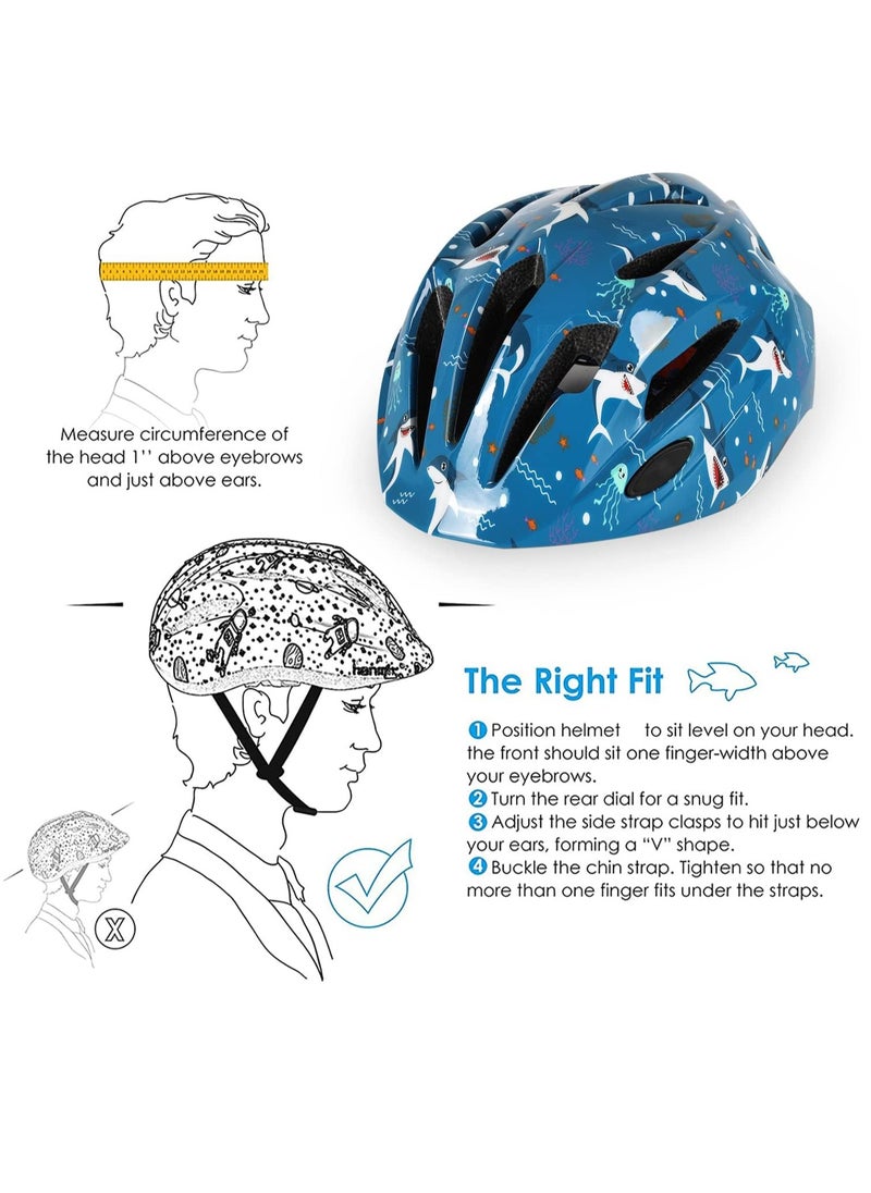 Kids Bike Helmet, Toddler Helmet Adjustable Uni, Toddler Bike Helmet Aged 3-8 Years Old, For Skating, Bike, Scooters and more