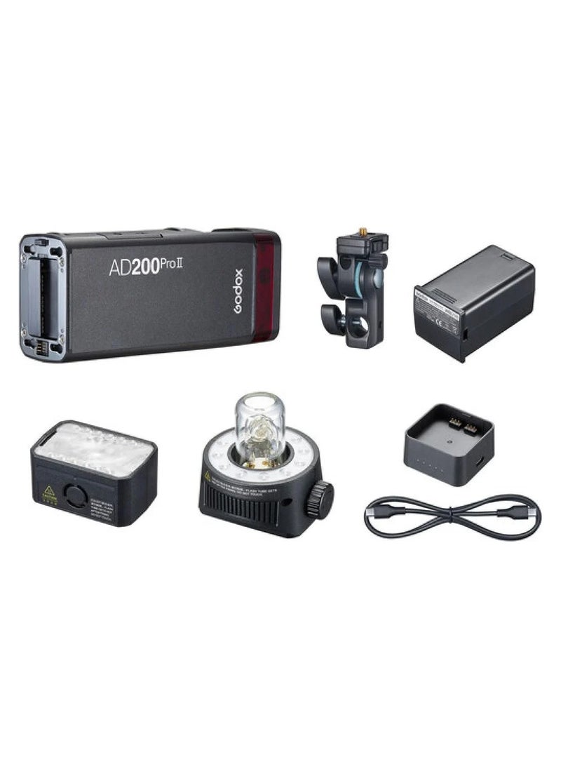 Godox AD200Pro II TTL Pocket Flash | High-Speed Strobe Light | Wireless & Portable Flash | Compatible with Canon, Nikon, Sony, Fuji, Olympus