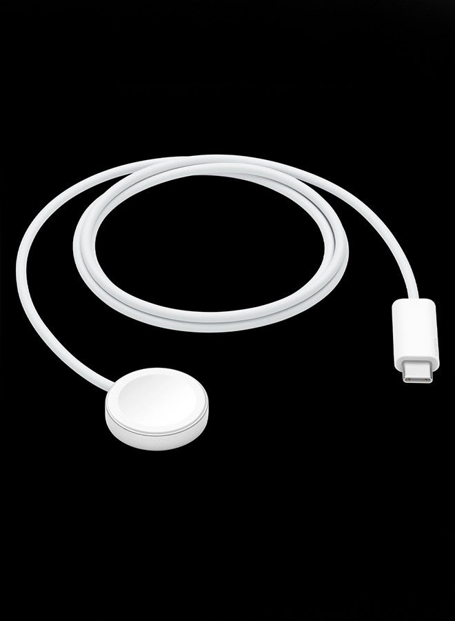 Magnetic Charging Cable for Apple Watch 1m with Adapter, USB-C Fast Wireless Charger, Compatible with iWatch Series 1-10, Ultra 2, SE White-3