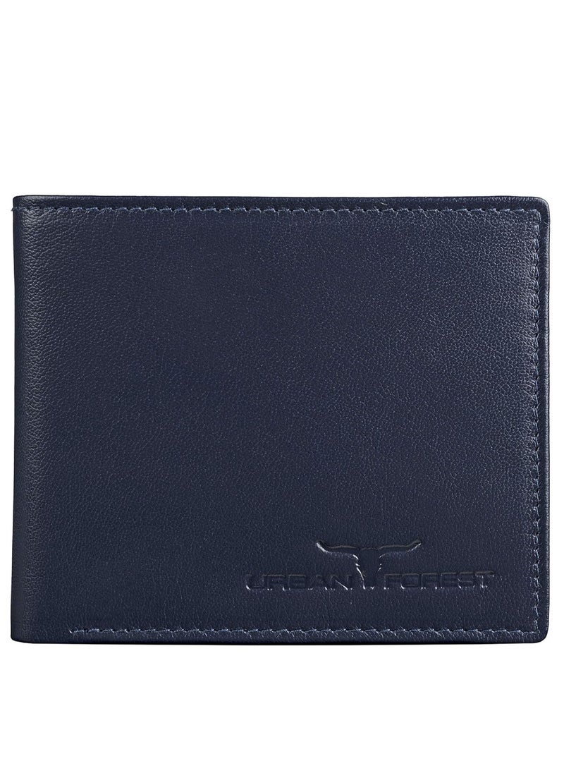 URBAN FOREST Sherlock Blue Leather Wallet, Keyring & Pen Combo Gift Set for Men