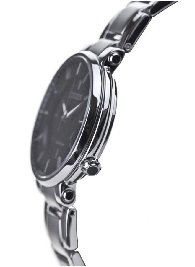 Citizen EW1790-57E Ladies Stainless Steel Eco-Drive Watch - Black Dial Sapphire Mirror Classic Design