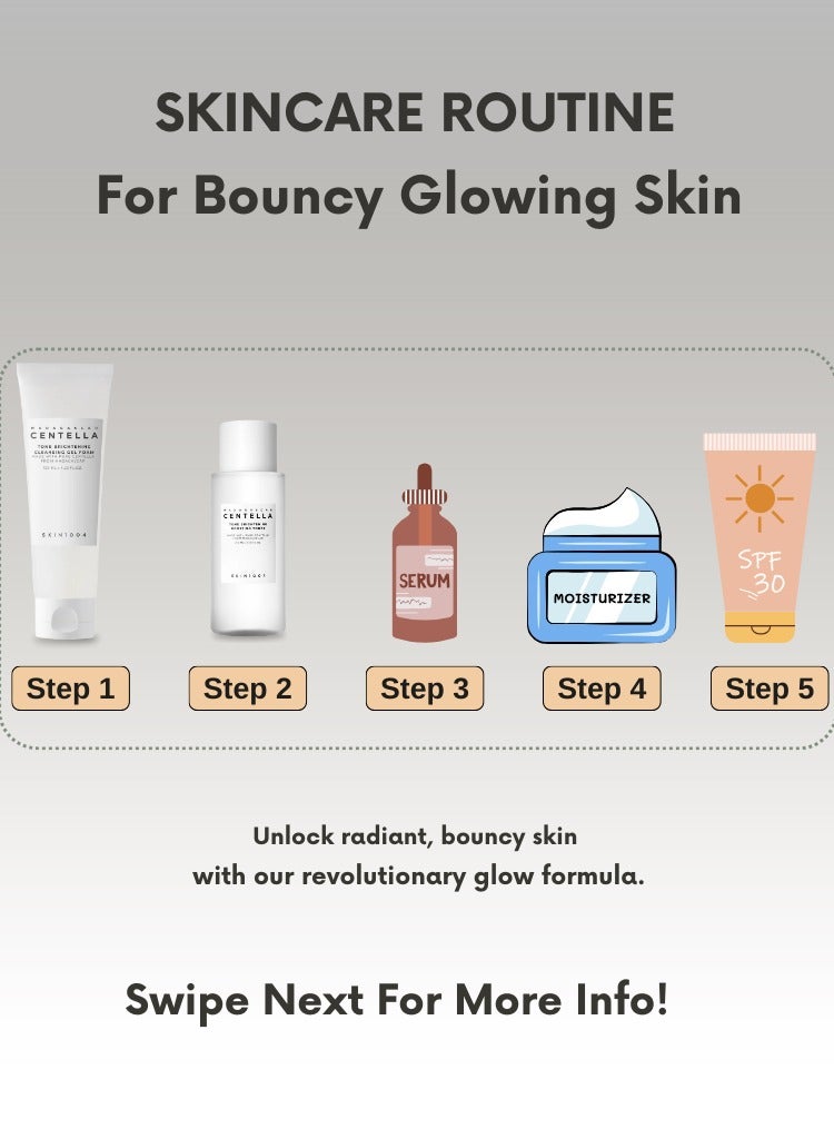 Madagascar Centella Skincare Set – Brightening Foam Cleanser 125ml & Hydrating Toner 210ml And  Face Scrubber 335ml