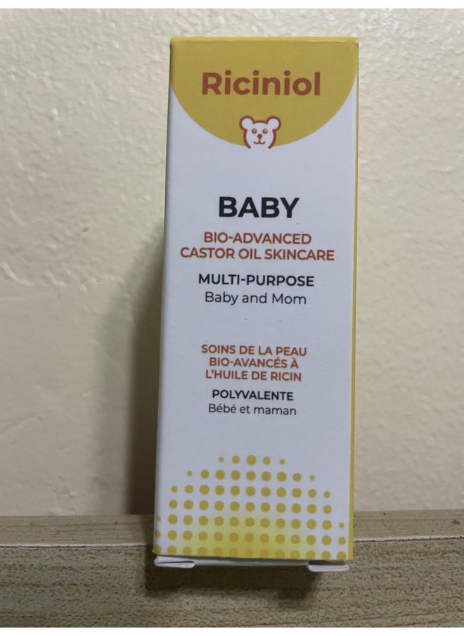 Riciniol Baby - Multipurpose Castor Oil for Baby and Mom | Bio-advanced Castor Oil Ointment, Pure & Natural Skin Protection, Hypoallergenic, Infant Massage Oil (15ml - Pack of 1)