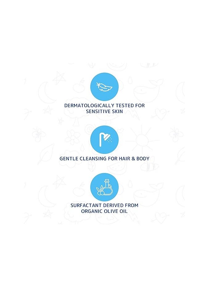 2-in-1 Baby Shampoo and Body Foaming Wash 400ml x 2 - Healthy Skin Essential - Protect Sesitive Skin - No SLS, SLES or Paraben Free, Fully Organic