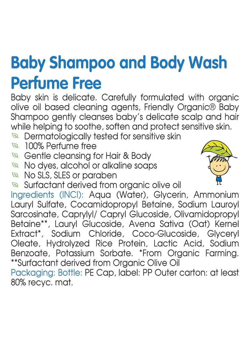 2-in-1 Baby Shampoo and Body Foaming Wash 400ml x 2 - Healthy Skin Essential - Protect Sesitive Skin - No SLS, SLES or Paraben Free, Fully Organic