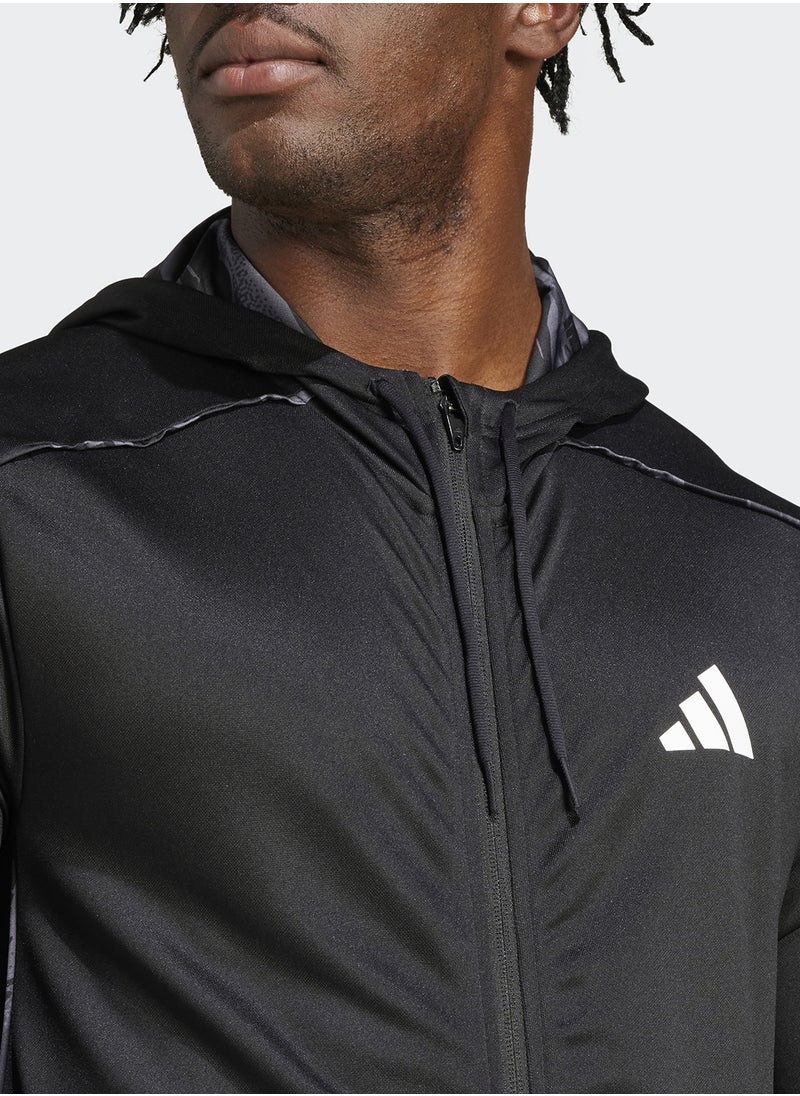 Train Essentials Camo Full-Zip Hoodie