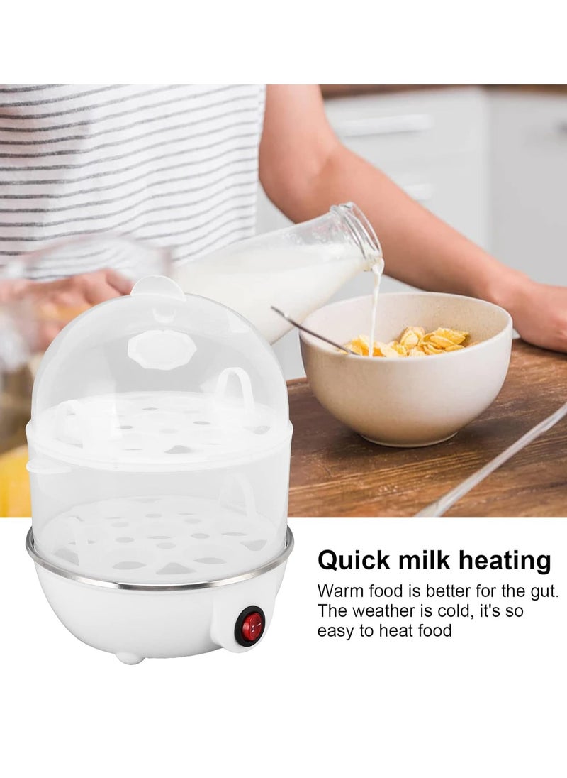 Egg Pot, 350 W, 2 Layers, Holds 14 Eggs, Electric Egg Cooker, Quick Egg Cooker, Auto Shut Off for Hard Eggs (2 Layers White)