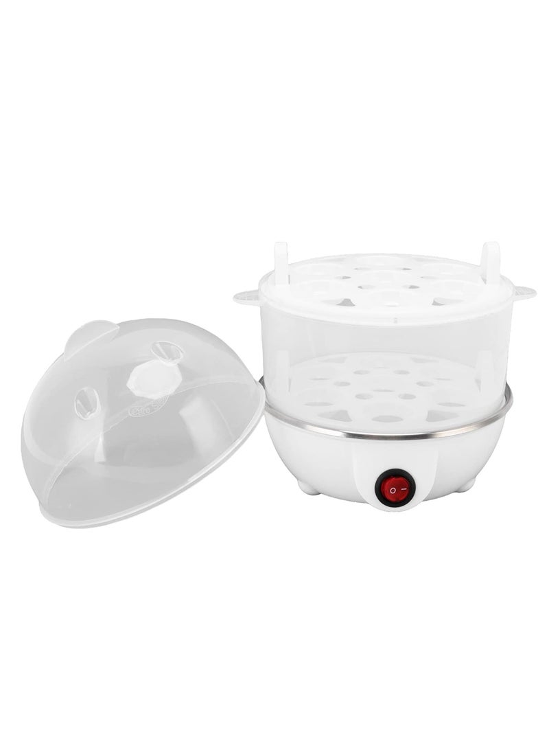 Egg Pot, 350 W, 2 Layers, Holds 14 Eggs, Electric Egg Cooker, Quick Egg Cooker, Auto Shut Off for Hard Eggs (2 Layers White)