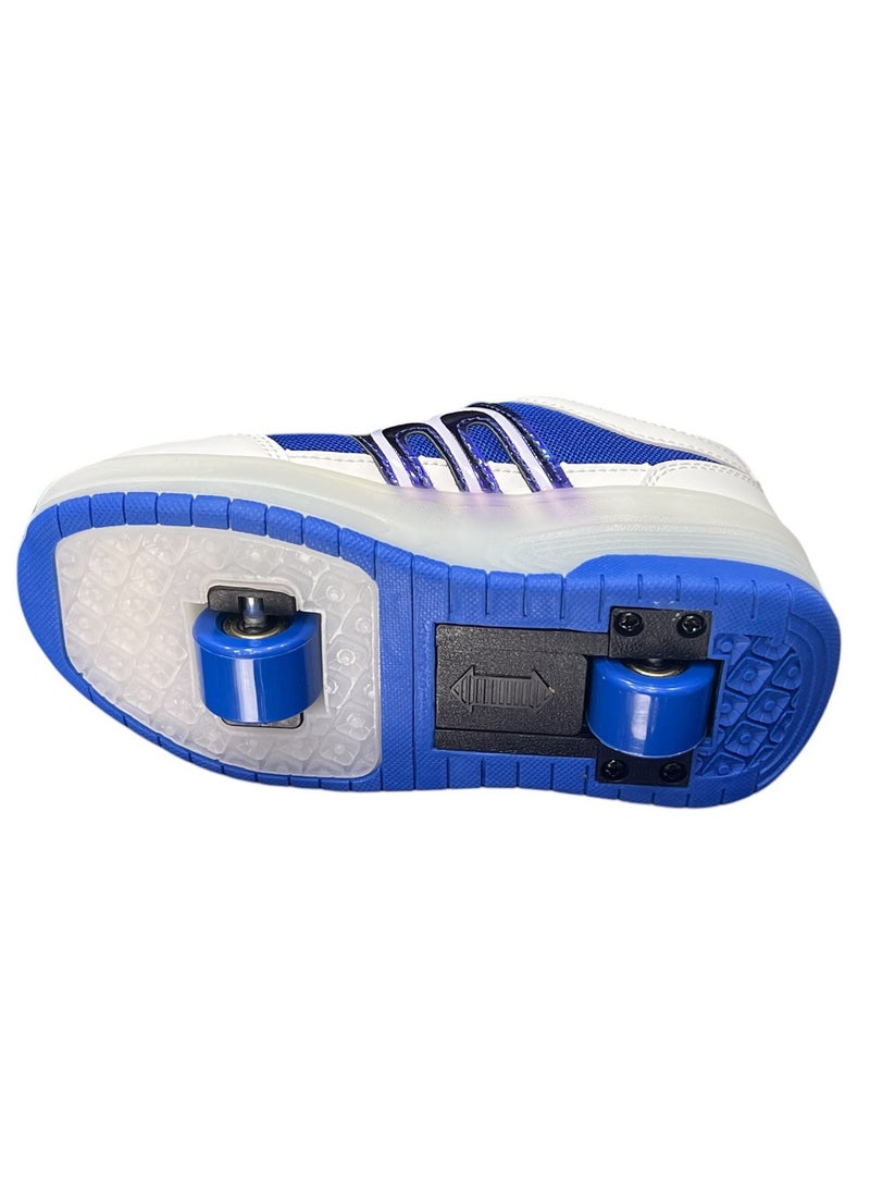 Top Gear Kids Roller Skate TG 9003 – 2-in-1 with LED Light, PVC Wheels, Rubber Sole, Canvas Material – Fun & Stylish Skating for Kids