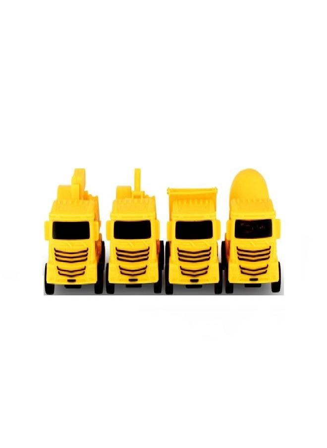 Rahalife Friction-Powered Construction Vehicle Toy Set – 4-Piece Truck Set for Kids