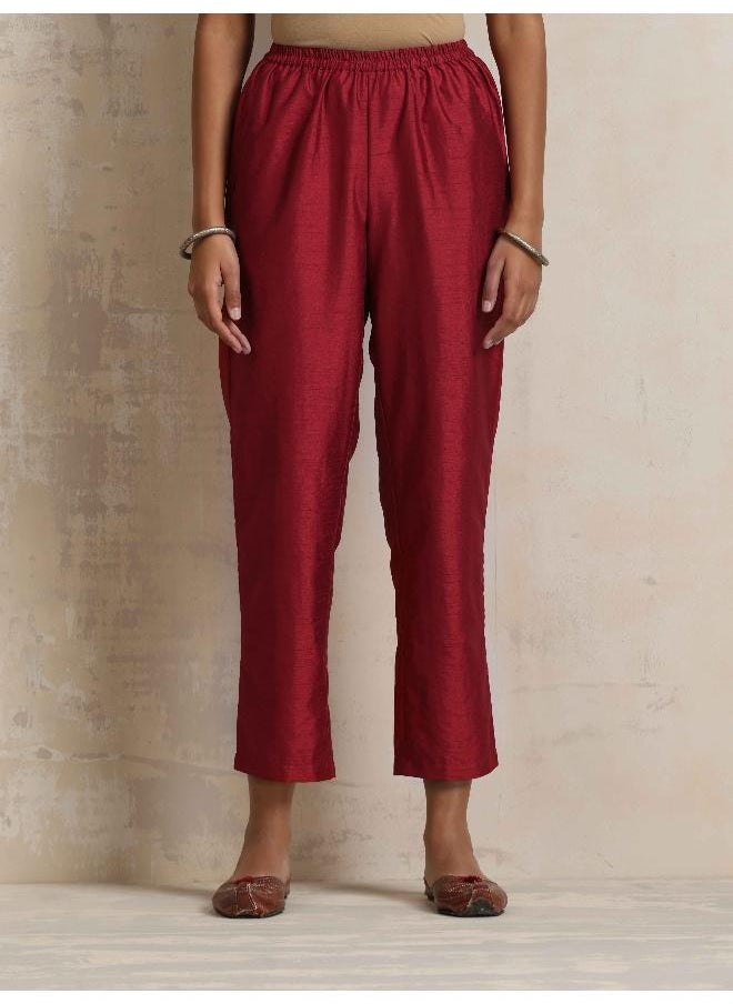 Red Silk Kurta Set