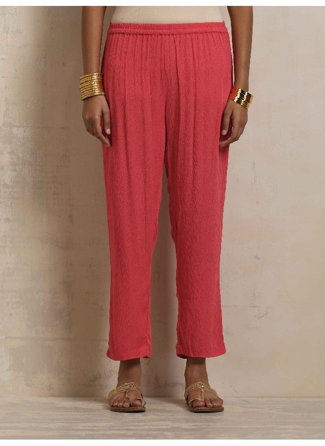 Peach Crinkle Flared Kurta Co-ord Set