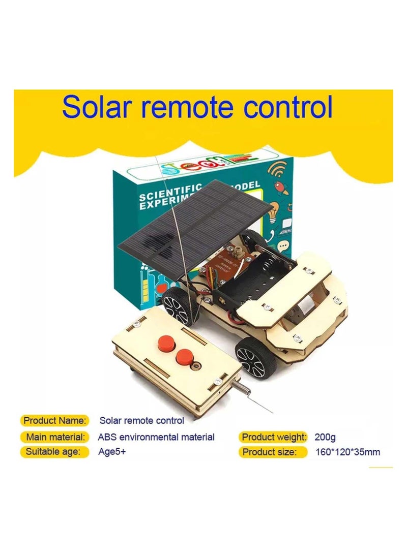 2-in-1 Solar Powered Wireless Remote-Controlled Toy Car, STEM Electronic Science Experiment Educational Toy, Solar DIY Kit for Kids, Fun Learning Toys for Boys and Girls, Outdoor Play and Creativity