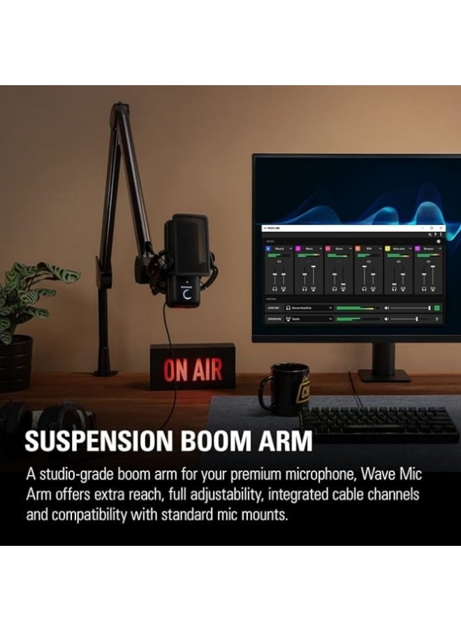 Professional Boom Arm Stand,Mic Stand for Game streaming and Broadcasting/Sturdy Stainless Steel Mic Stand