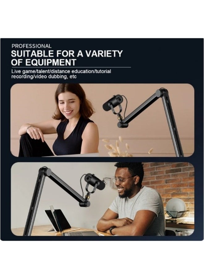 Professional Boom Arm Stand,Mic Stand for Game streaming and Broadcasting/Sturdy Stainless Steel Mic Stand