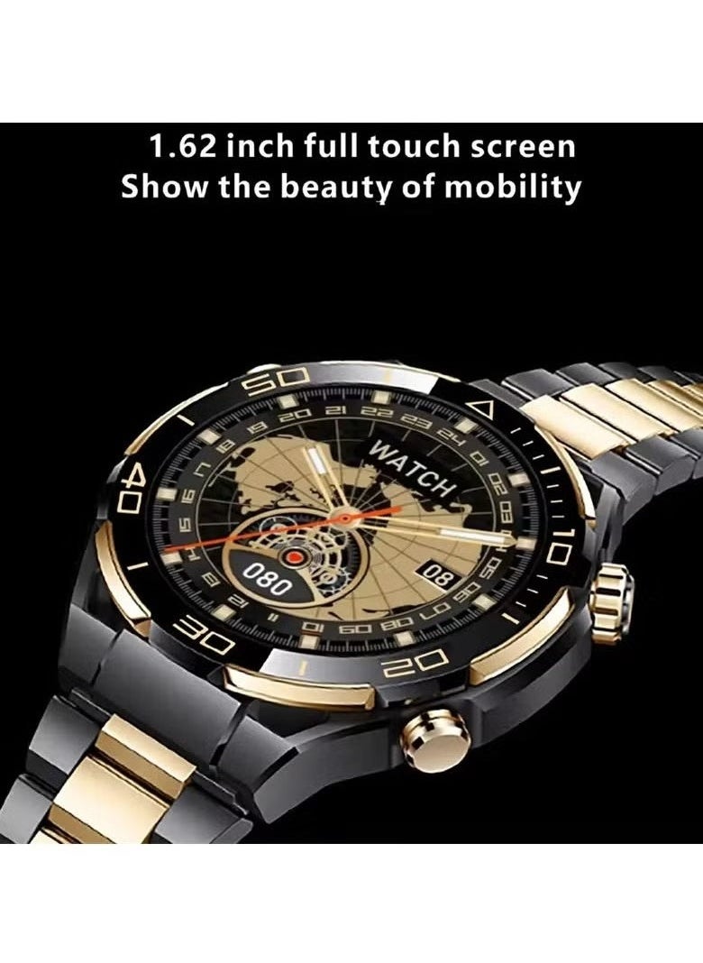 S30 Max Men's Smart Watch – 1.62-inch Display, 4GB ROM, Wireless Charging, NFC, BT Call, Voice Memo, Photo Album, Local Music, Compass | All-in-One Smartwatch for Fitness & Communication
