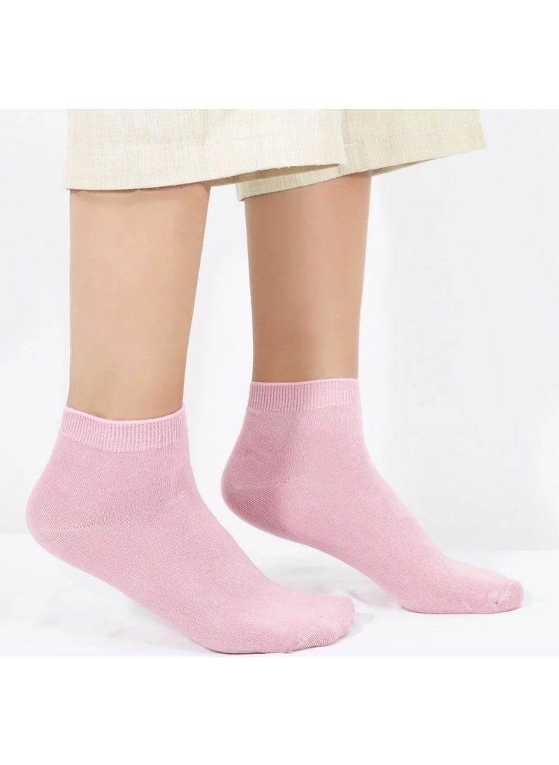 Women's Quality Bamboo Booties Socks (5 Pieces) Seamless Invisible Perfumed Short Model Socks