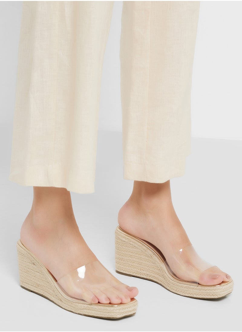 Slip On Mule Wedge Sandal