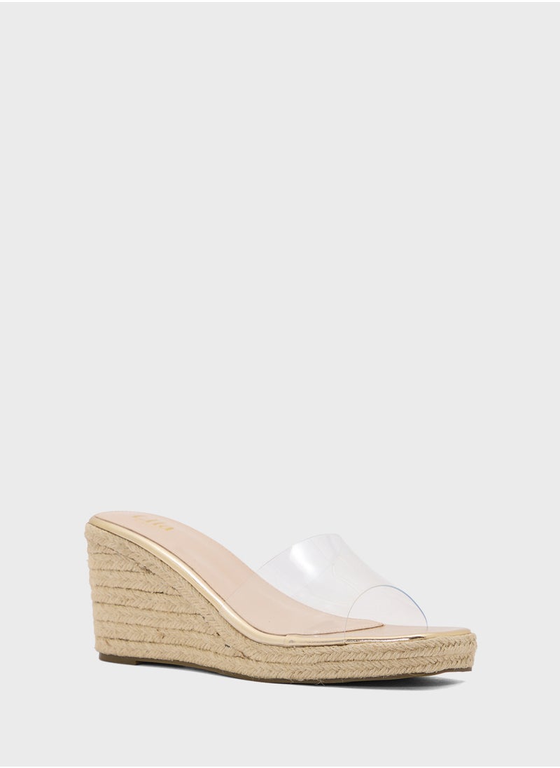 Slip On Mule Wedge Sandal