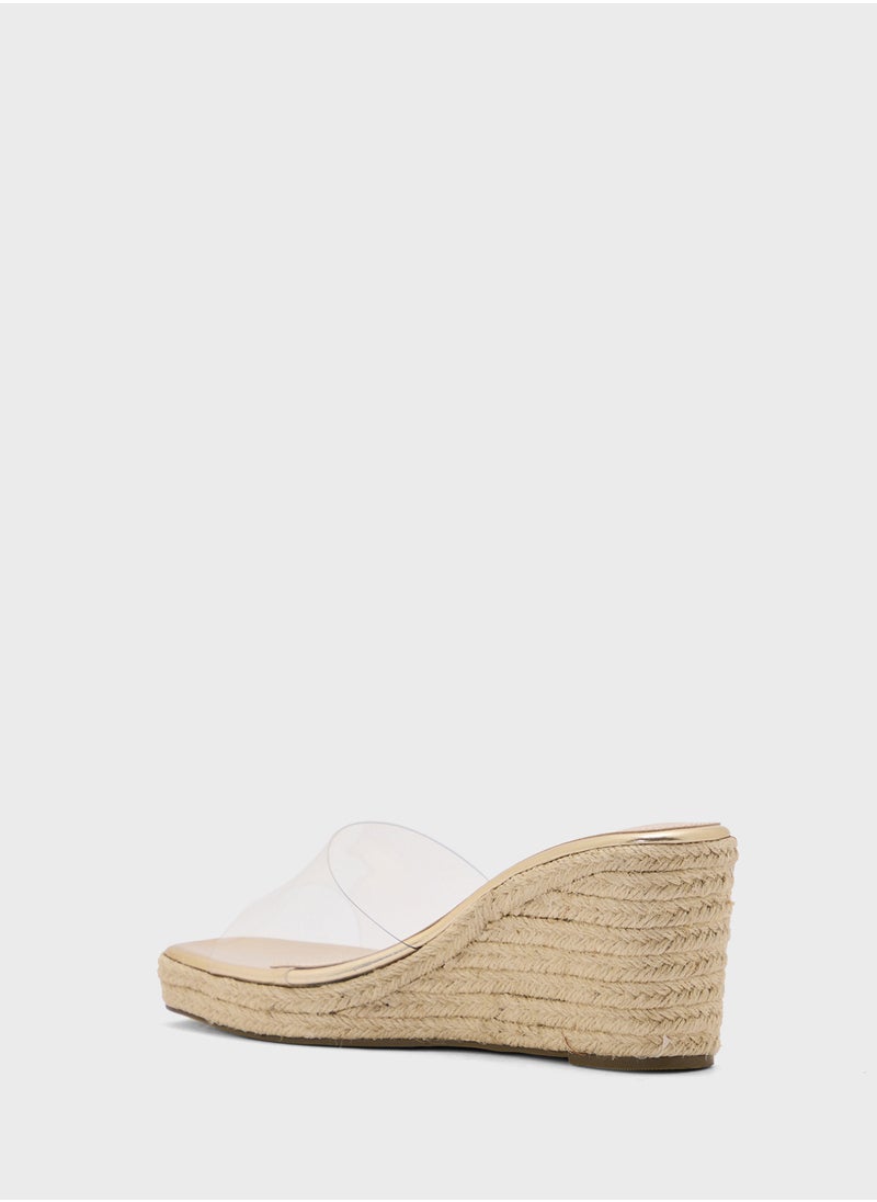Slip On Mule Wedge Sandal